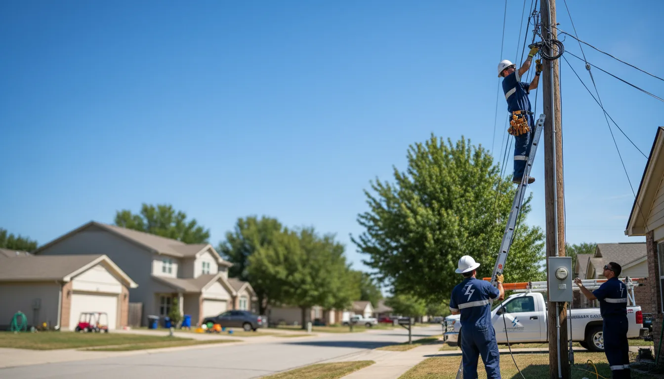 Residential electrician providing installation services in Munford, AL